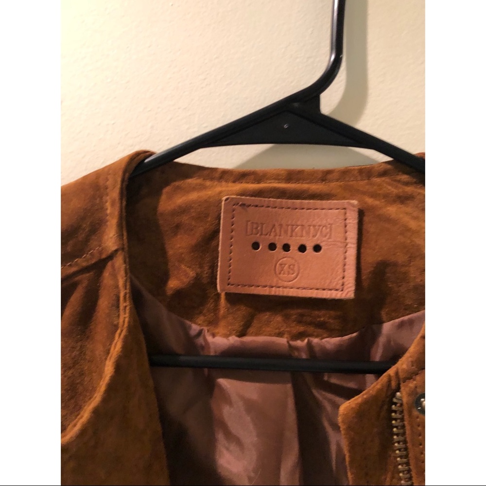 Blank NYC Brown Cognac Faux Suede Moto Jacket - Picture 5 of 5